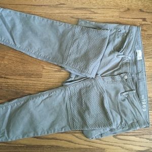 GAP Skinny Reinforced Quilted Knee Olive Jean 32R